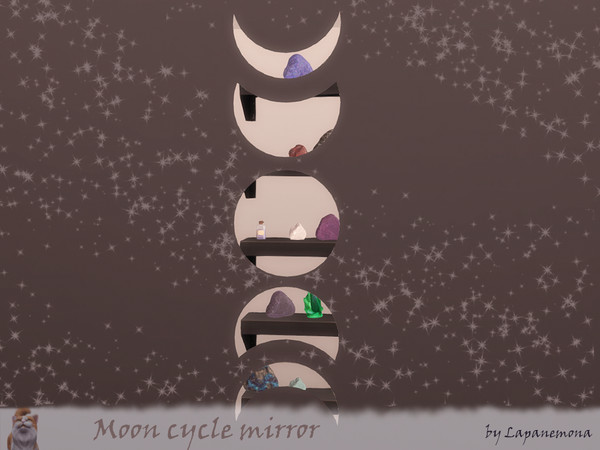 Sims 4 — Moon project - Moon cycle mirror by Lapanemona — Moon cycle mirror (702 poly)