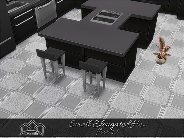 Sims 4 — Small Elongated Hex Floors 2 by Emerald — Hex tiles will make a cool statement in the kitchen.