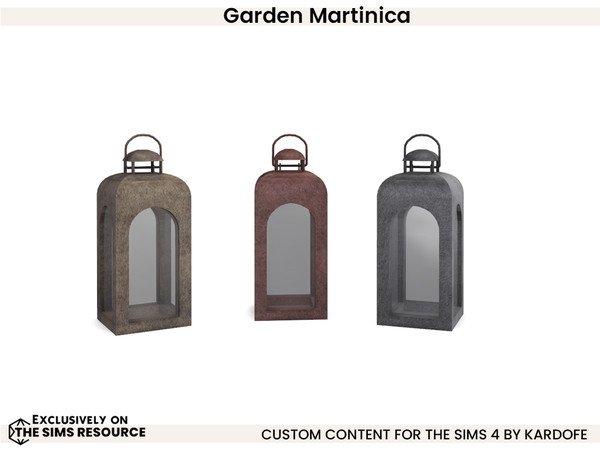 Sims 4 — kardofe_Garden Martinica_Decorative lantern by kardofe — Decorative lantern in metal and glass, in three colour
