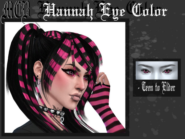 Sims 4 — Hannah Eye Color by MaruChanBe2 — Pink eyecolor for your cuties <3 In costume makeup - section.