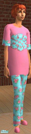 Sims 2 — Miss Conservative - Floral by MsPixie618 — A recolor of the maxis PJ's for the more modest Sims in the