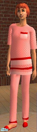 Sims 2 — Miss Conservative - Garnet by MsPixie618 — A recolor of the maxis PJ's for the more modest Sims in the