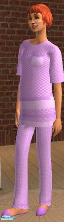 Sims 2 — Miss Conservative - Royal by MsPixie618 — A recolor of the maxis PJ's for the more modest Sims in the community.