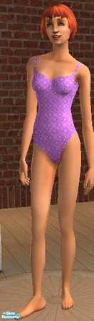 Sims 2 — Miss Conservative - Lilac Star by MsPixie618 — A recolor of the maxis swimwear for the modest Sims in the