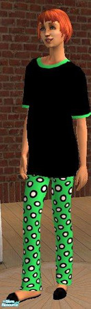 Sims 2 — Miss Conservative - Seeing Spots by MsPixie618 — A recolor of the maxis PJ's for the more modest Sims in the