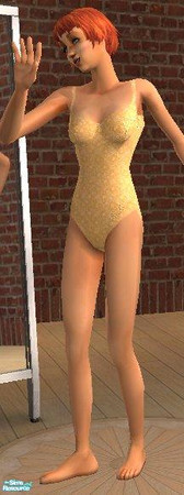 Sims 2 — Miss Conservative - Orange Blossom by MsPixie618 — A recolor of the maxis swimwear for the modest Sims in the