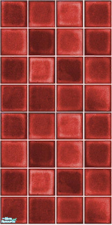 Sims 2 — "Very Cherry" Ceramic Wall by simnamedchris — Matches the Maxis floor. TSRAA. Enjoy!