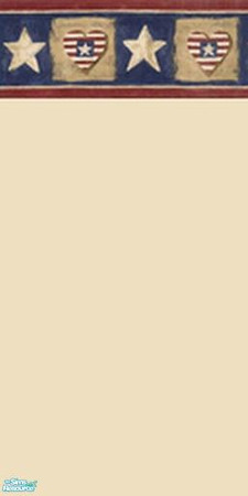 Sims 2 — Americana Collection - Individual Item by marvclar2 — Tan with Americana Border by MarvClar2 Designs