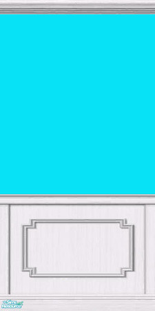 Sims 2 — Blue Topaz Paint in White Wood 2 by Shimona70 — Blue Topaz paint with white wood trim.
