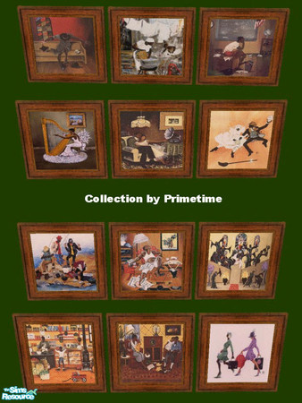 Sims 2 — PT Arghist Soldier Annie Lee Prints by Primetime024 — This collection was done by request. It features 12