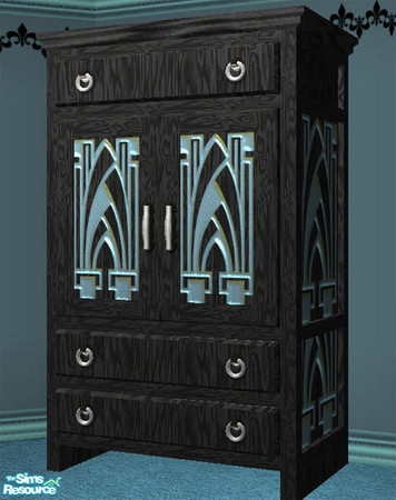 Sims 2 — Deco Decadence Teal - Armoire by Cloisonne — 