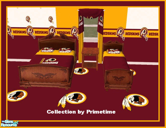 Sims 2 — PT NFL Washington Redskins Bedroom by Primetime024 — This collection is for all Redskin fans. It is a complete