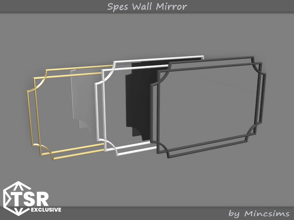 Sims 4 — Spes Wall Mirror by Mincsims — Basegame Compatible 3 swatches