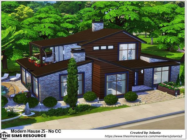Sims 4 — Modern House 25 - No CC by jolanta2 — This house will be a wonderful place for your Sim family. Includes: -