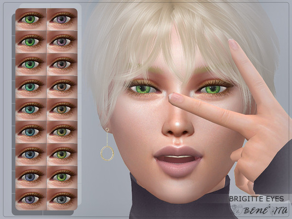 Sims 4 — Brigitte Eyes [HQ] by Benevita — Brigitte Eyes Costume Makeup Category HQ 18 Swatches For all age I hope you
