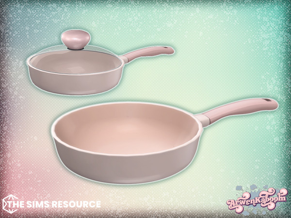 Sims 4 — Culinique - Frying Pan by ArwenKaboom — Base game item in multiple recolors. Find them all by searching