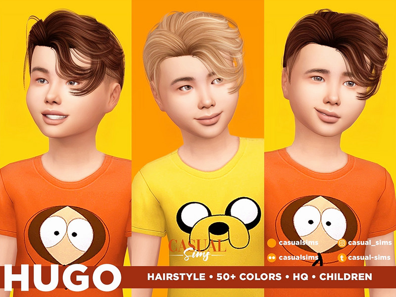 Sims 4 Hugo Hairstyle by Casual_Sims