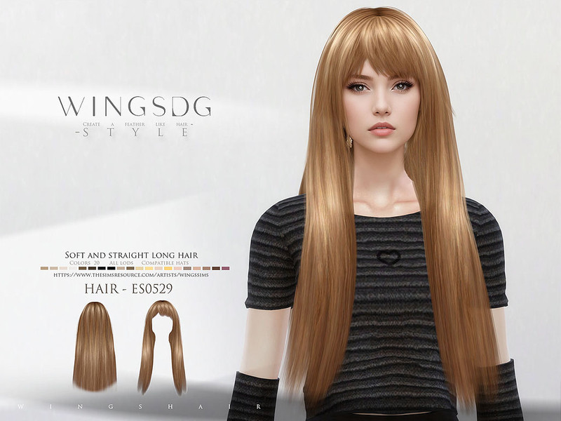 wingssims' WINGS-ES0529-Soft and straight long hair