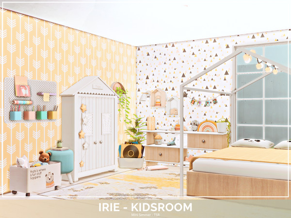 Sims 4 — Irie Kids room - TSR Only CC  by Mini_Simmer — Room type: Kidsroom Size: 5x5 Price: $7,941 Wall Height: Short