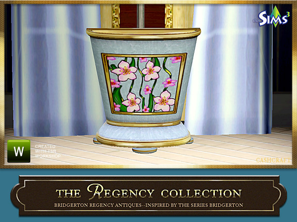 Sims 3 — Bridgerton Regency Antiques Bough Pot Vase by Cashcraft — In the summer, unused fireplaces were decorated with