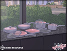 Sims 4 — Culinique Part 2 by ArwenKaboom — This new set features pots and pans with lids available for adding if you wish