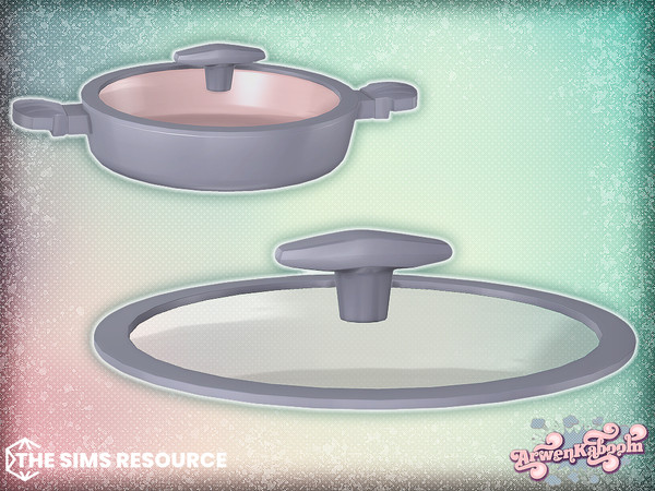 Sims 4 — Culinique - Everyday Pan 2 Lid by ArwenKaboom — Base game object. Find all items by searching "ArwenK"