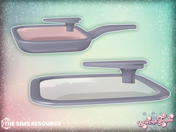 Sims 4 — Culinique - Grill Pan 2 Lid by ArwenKaboom — Base game object. Find all items by searching "ArwenK" or