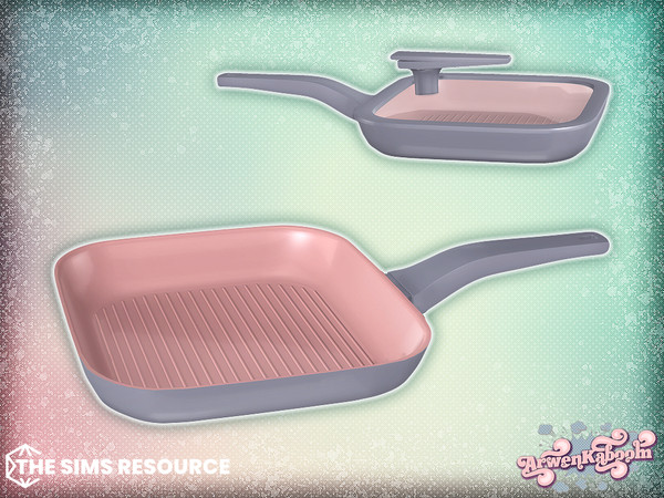 Sims 4 — Culinique - Grill Pan 2 by ArwenKaboom — Base game object in multiple recolors. Find all items by searching