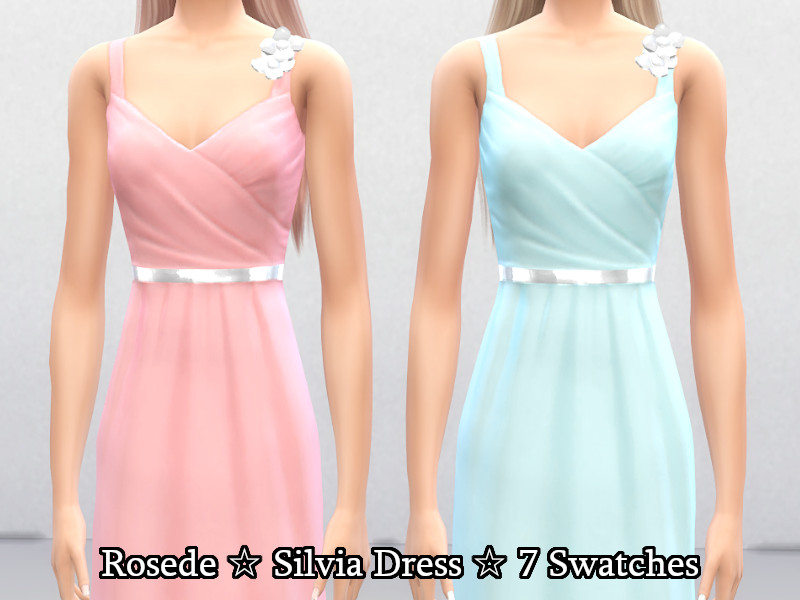 Sims 4 Silvia Dress by _Rosede_
