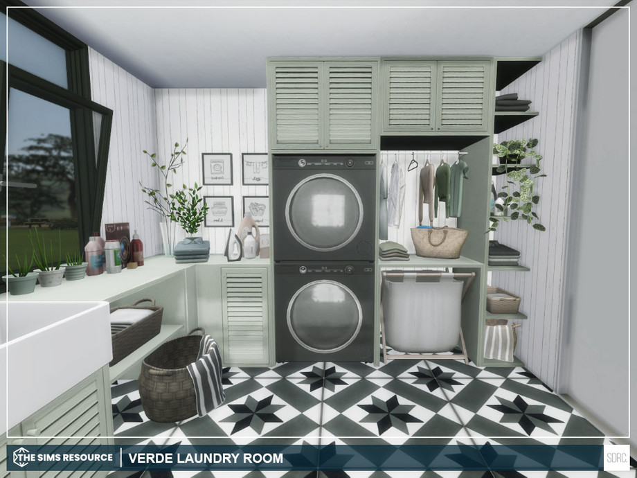 The Sims Resource - Verde Laundry Room - CC TSR