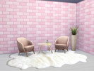 Sims 4 — Pink Brick Walls by xHunni_Bunnix — Some cute pink brick walls with a few different shades to choose from.