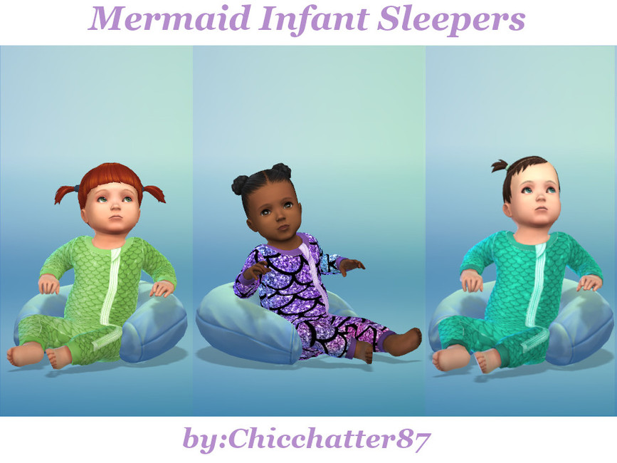 The Sims Resource - Mermaid Infant Sleepers