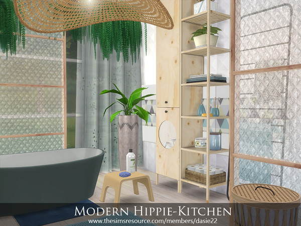 Sims 4 — Modern Hippie-Bathroom by dasie22 — Modern Hippie-Bathroom is a lovely room. Please, use code