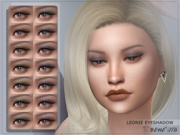 Sims 4 — Leonie Eyeshadow [HQ] by Benevita — Leonie Eyeshadow Makeup Category HQ 14 Swatches I hope you like!