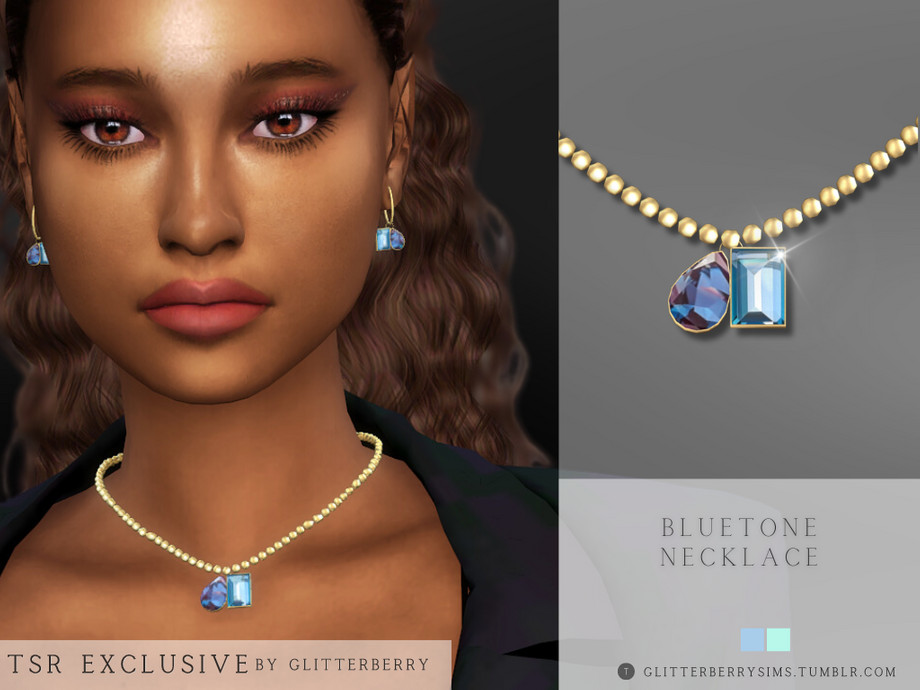 The Sims Resource - Bluetone Necklace