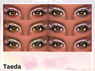 Sims 4 — Midnight Mirage by Taeda — Midnight Mirage is a chunky eyeshadow with sassy colors. Enjoy :)