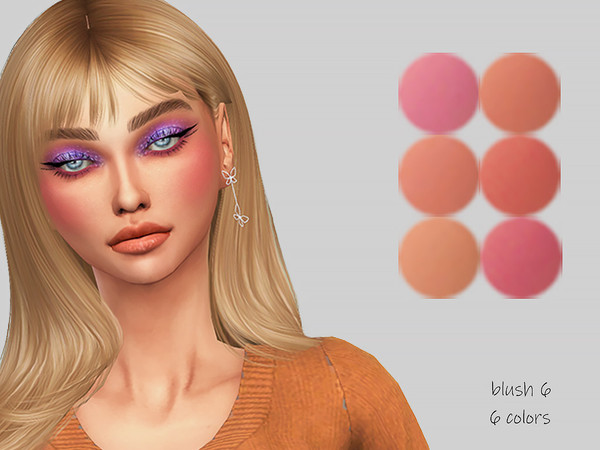 Sims 4 — MELDEANNE - BLUSH #6 by MELDEANNE — - Makeup Category - Blush - 6 Colors - Female - Custom Thumbnail