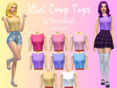 Sims 4 — Kiwi Crop Tops by ColeLoveMH2 — Some cute crop tops in a color pallet I'm calling "girly colors" *