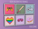 Sims 4 — Geek Decorative Frames by giulisims — Geek Decorative Frames Quadros Decorativos Geek