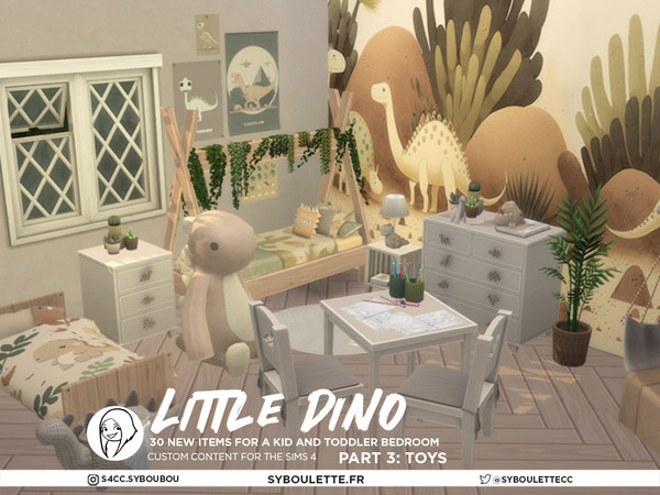 The Sims Resource - Patreon release - Dino kid bedroom - Part 3: Toys