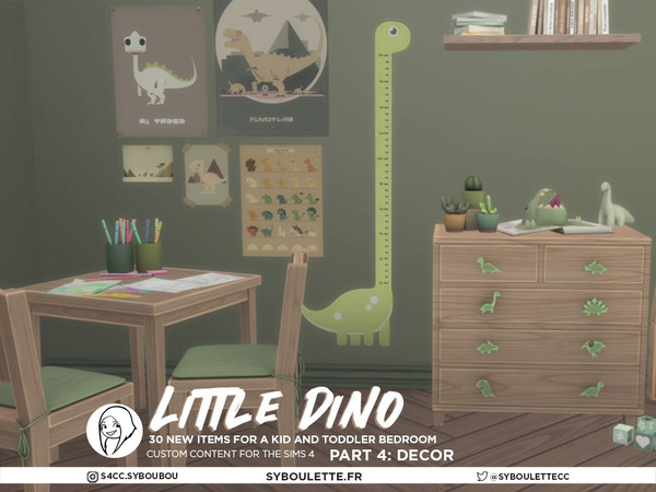 The Sims Resource - Patreon release - Dino kid bedroom - Part 4: decor