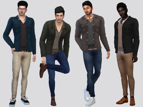 The Sims Resource - Amber Button Jacket
