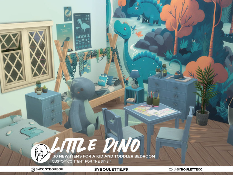 The Sims Resource - Patreon release - Dino kid bedroom - Part 1: beds ...