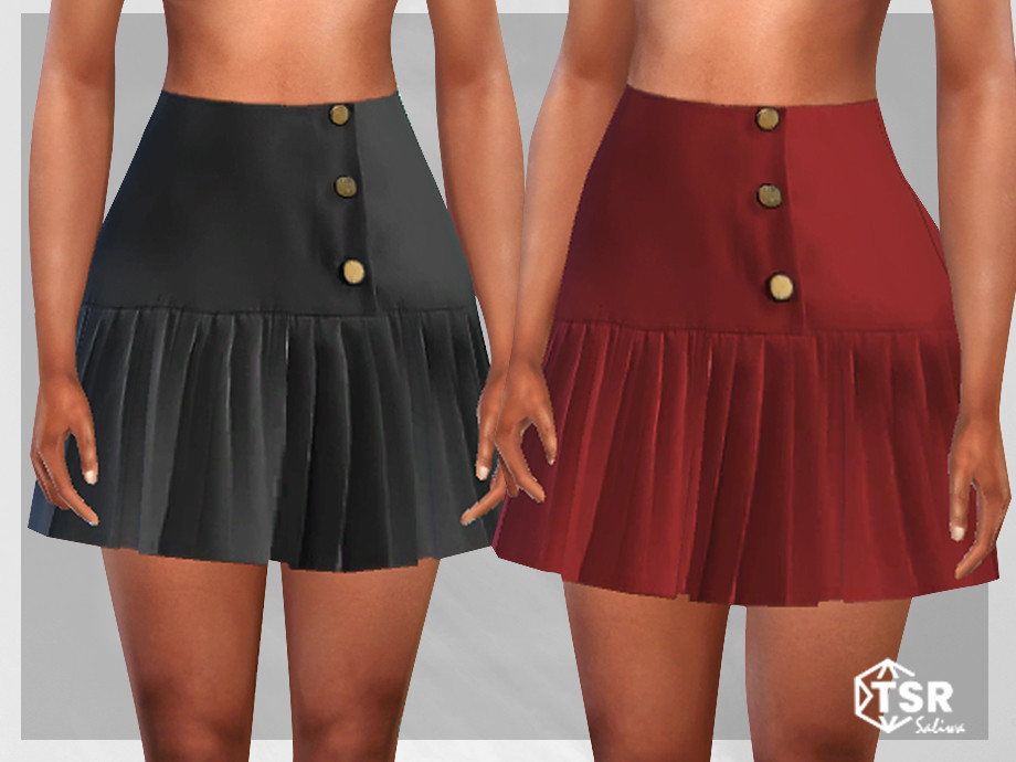 Saliwa's Front Buttoned Ruffle Skirts