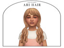 Sims 4 — Ari Hair (Children) by arethabee — ari hair - children - 15 ea colors - base game compatible - hat compatible