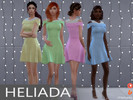 Sims 4 — Dress 002 by Heliada58 — New MESH 12 swatches All LODs