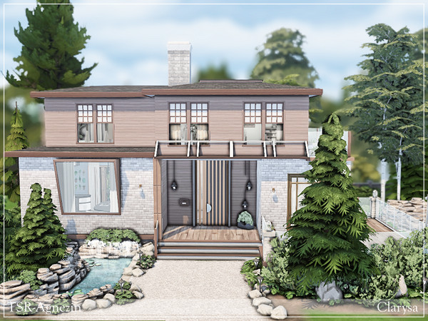 Sims 4 — Clarysa by Agnezin — Atmospheric house in a natural, peaceful area. It has two bedrooms and one bathroom. Lot
