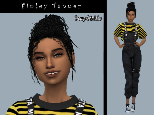 Sims 4 — Finley Tanner by SoapSickle — Finley Tanner is a female young adult sim created entirely with custom content.