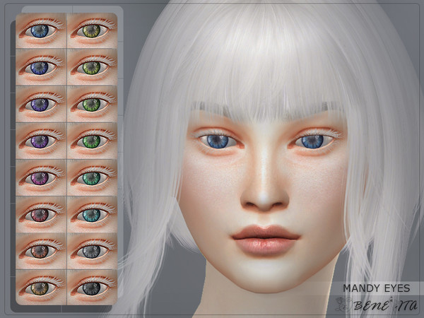 Sims 4 — Mandy Eyes [HQ] by Benevita — Mandy Eyes Costume Makeup Category HQ 16 Swatches For all age I hope you like!