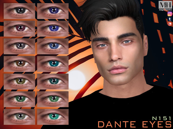 Sims 4 — [Patreon] Dante Eyes N151 by MagicHand — Realistic eyes for males and females in 16 colors - HQ Compatible.